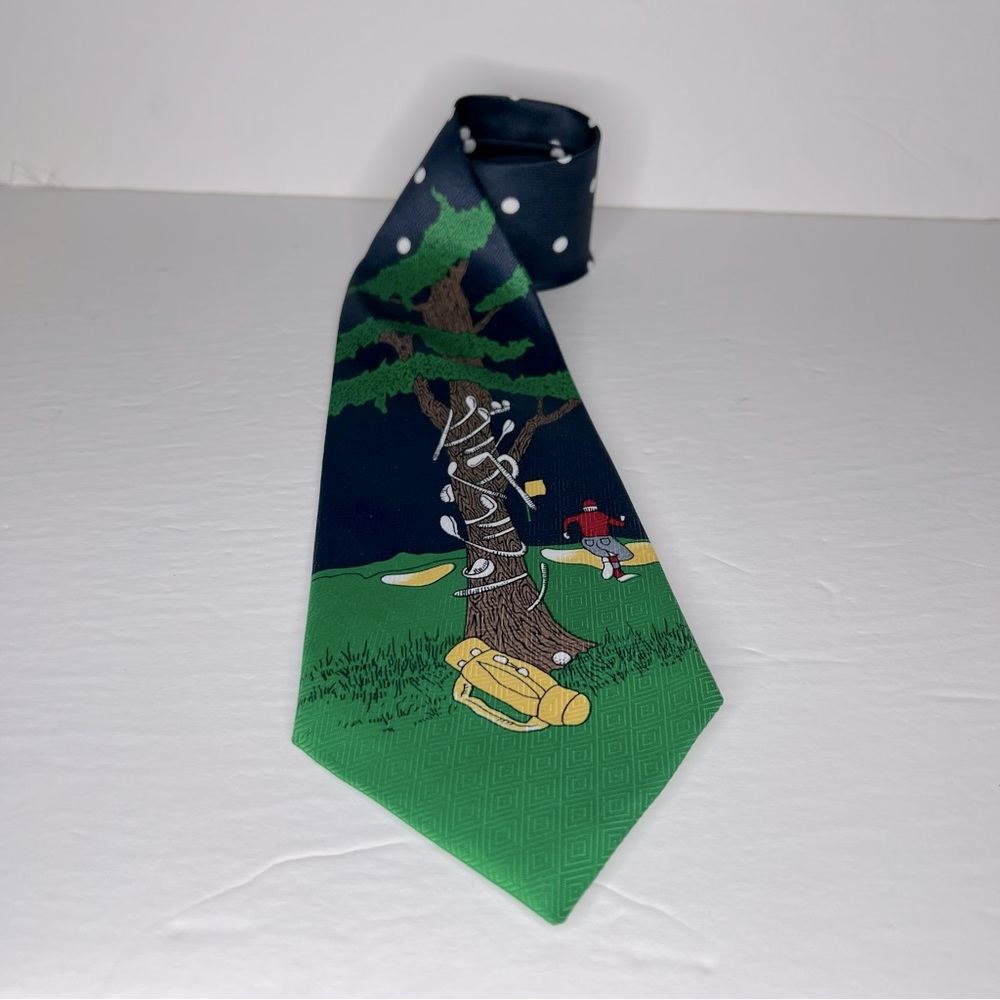 EC Vintage A. Rogers Hand Made Neck Tie Golf Lover Golf Hater Funny Novelty Tie